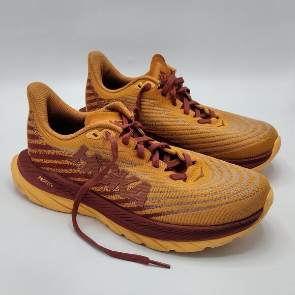 Hoka One One Mach 5 Yellow Brown sneakers Women’s US 7.5 B Athletic running shoe - Picture 2 of 7